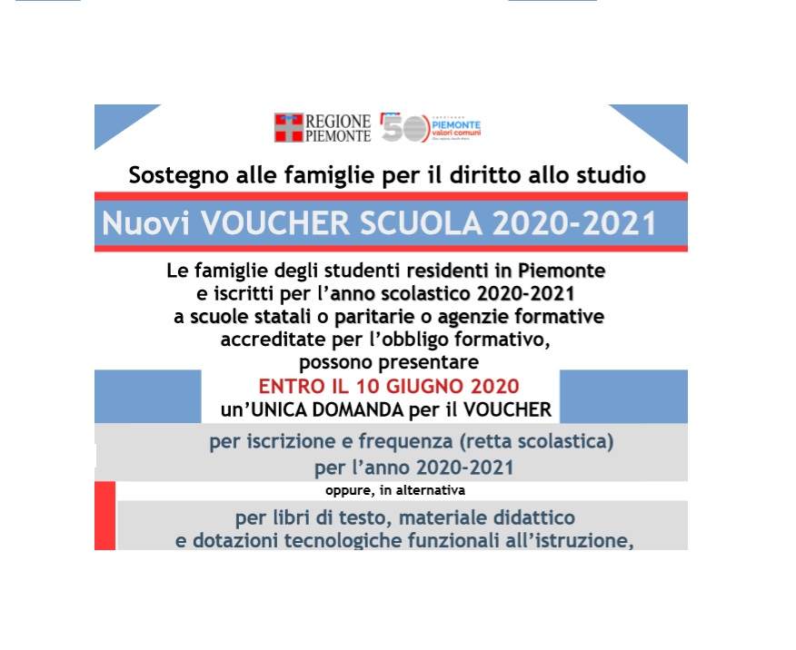 Voucher scuola 2020/2021: pubblicazione graduatorie